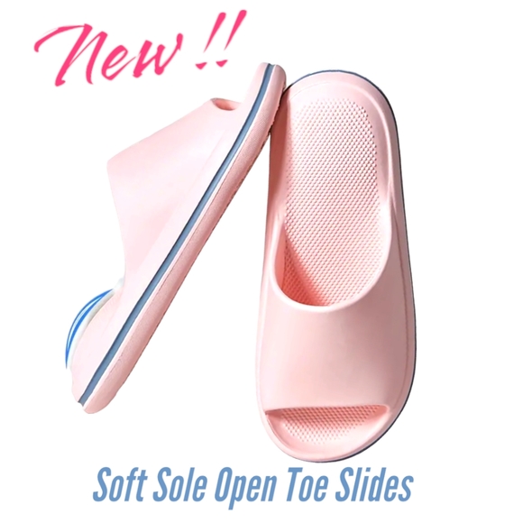 NWT!! Beautiful Pretty in Pink Open Toe Sandal Slides!! Always Open to Offers!! - Picture 5 of 8